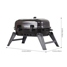 Oil Barrel BBQ Grill - Portable Tabletop Charcoal Grill for Patio