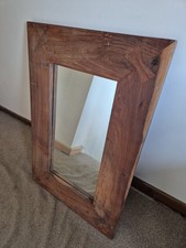 large solid wood framed mirror
