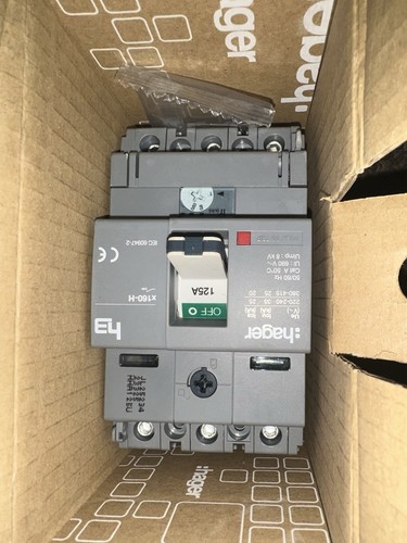 Hager mccb 125a triple - triple, pole