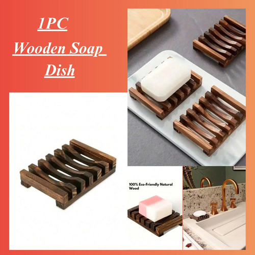 Bamboo wooden soap dish - soap,
