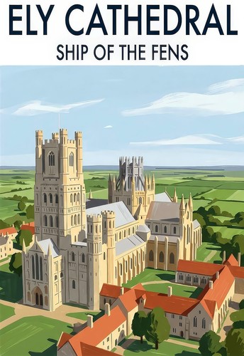Travel poster ely - ely, cathedral