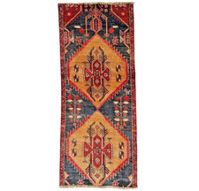 VINTAGE TRIBAL KAZAK RUG HAND