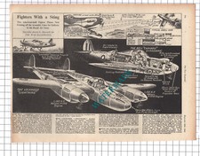 The Bell Caribou American Fighter Plane Lockheed Lightning WW2  - 1941 Clipping