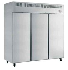 NEW TEFCOLD CAF1390 STAINLESS STEEL TRIPLE SOLID DOOR MEAT FREEZER RRP £5302