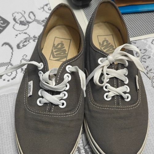 Vans grey white low - grey/white, lace