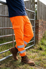 Orange Hi Vis Jogging Bottoms