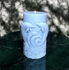 Blue Handmade Dolphin Candle