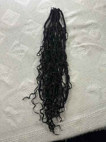 Black crochet faux locs hair - locs,