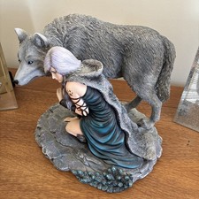 Nemesis Now Protector Wolf Figurine by Anne Stokes Limited Edition Fantasy Wolf