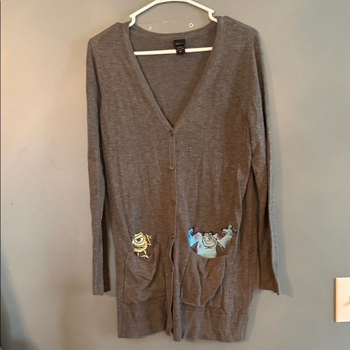 Disney gray knit cardigan - knit,