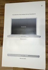 Vintage Apple G4 PowerBook Authentic Promo Poster 23x 40” 2003 Computer Mac