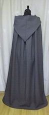 Large grey hooded - hooded, cape/cloak