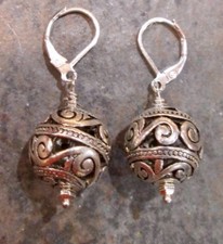 Large Silver Filigree Ball
