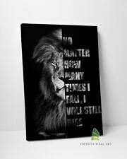 Lion Motivational Quote Canvas