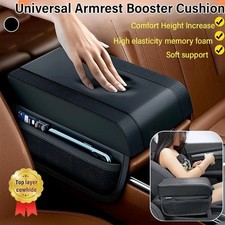 Universal Car Storage Arm Rest Cushion Armrest Centre Console Box Leather Cover