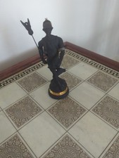 Franklin Mint CHESS Set of the Gods BLACK ONE Mercury Knight Piece Damaged Arm