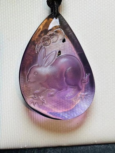 Natural ametrine rabbit coin - natural,