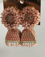 Indian Pakistani Jhumka Peach