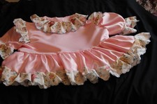 adult baby sissy crossdresser satin dress flower frills