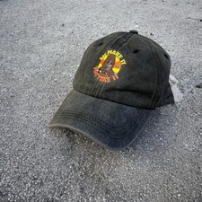 Vintage style baseball cap in Black with yellow Sassy Sasquatch logo.