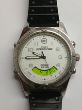 Mens Timex Expedition Indiglo Watch Working Used Condition, Problem With Indiglo
