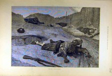 Original Old Antique Print