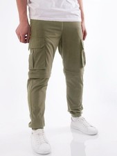 Mens Soul Star Elasticated Stretch Utility Cargo 2in1 Zip Off Trousers To Shorts
