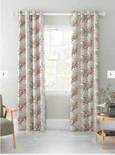 Villa Nova W228 x Drop 228cm Artesia Pair Blackout Lined Eyelet Curtains, Blush