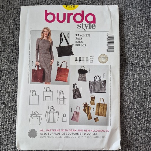 Burda 7158 shopping handbags - burda,