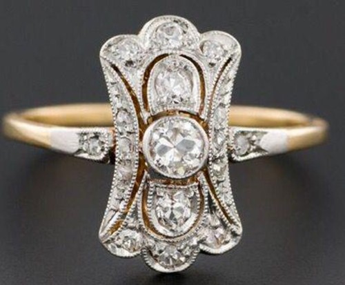 Art deco style round cut - cut, lab