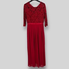 Miusol Womens Red Floral Lace