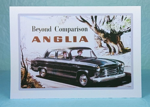 Ford anglia greeting card - -,