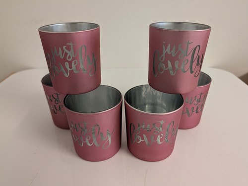 Set pink tealight candle - set, of