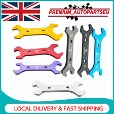 7x AN3 to AN20 Double Hose Ended Spanner Tool Kits Wrench Set Anodized Aluminum