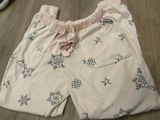 TU PJ BOTTOMS  PINK WITH SNOWFLAKES SIZE SMALL