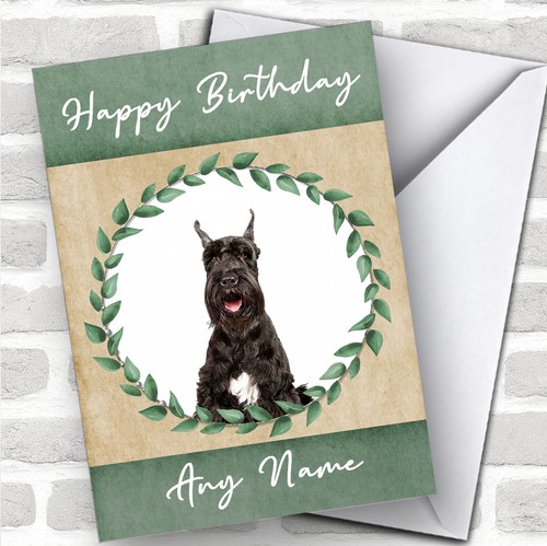Giant schnauzer dog - giant, green