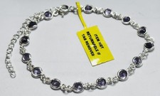 TJC small silver bracelet with amethysts new with tag