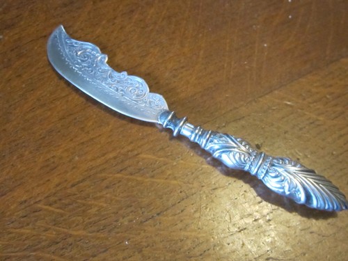 Antique sterling silver butter - antique,