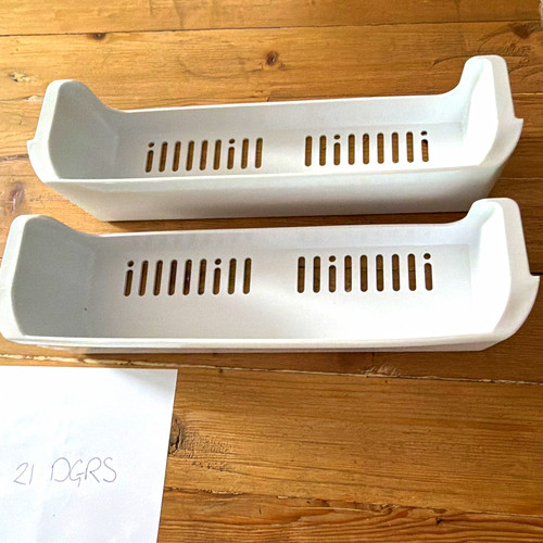 White plastic fridge - plastic,