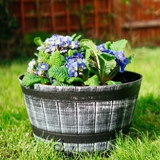 Large Round Barrel Planter Tub