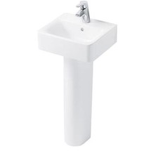 Ideal Standard Concept Cube Handrinse Basin and Full Pedestal 400mm 1 Tap Hole