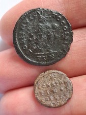 CONSTANTINE SOL INVICTO COMITI TRIER MINT FOLLIS & CAESAR METAL DETECTOR FINDS