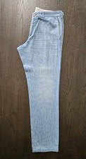 Gucci Men Jeans Pants Light Blue Size 33 Made In Italy, Authentic, Cotton 