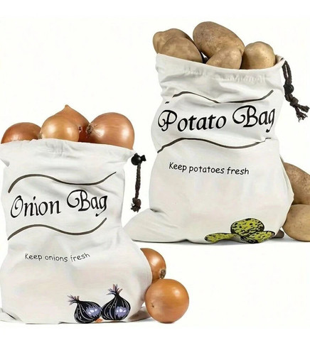 Onion and potato storage bag - and,