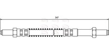 Apec front brake hose - front,