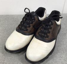 Footjoy Golf Shoes white with brown trim - Size 10.5   -  Thames Hospice