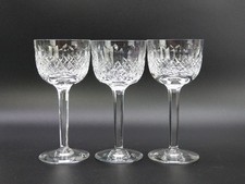 Webb Crystal Normandy 3 Tall Hock Wine Glasses
