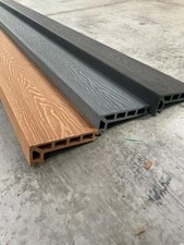 3.6m composite woodgrain step edge - grey - brown - black