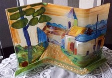 VILLAGE SCENE DINING / LIVING ROOM GLASS TABLE LAMP ~ 79.99P NO RESERVE 