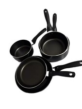 Argos Home 5 Piece Aluminium Pan Set - Black